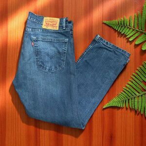 Levi's 505 Regular Fit Straight Leg Denim Blue Jeans Men's Size 34W x 30L
